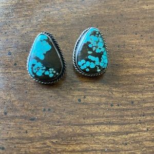 Genuine Turquoise stud earrings